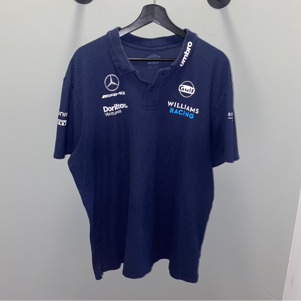 Umbro AMG Mercedes Williams Racing T-Shirt Formula One F1 Polo Media Size XXL